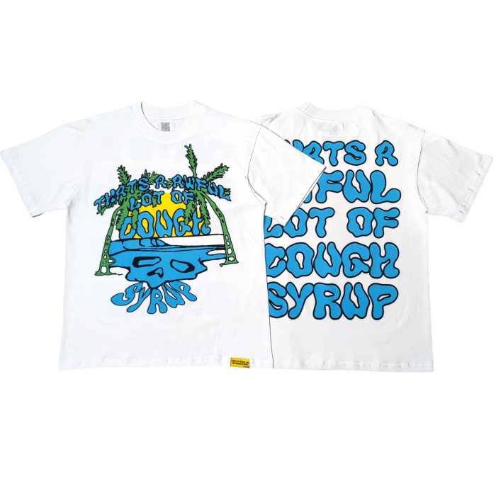Blue Cartoon Alphabet Print Tee 28476787