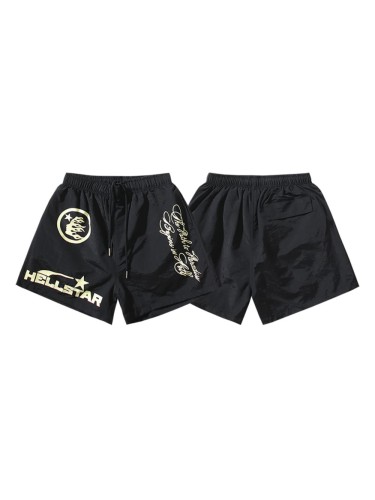 Cursive Letter Print Beach Shorts 29035462
