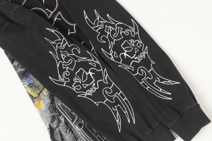Skeleton City Cycling Print Long Sleeve T-Shirt 2 colors 28690405