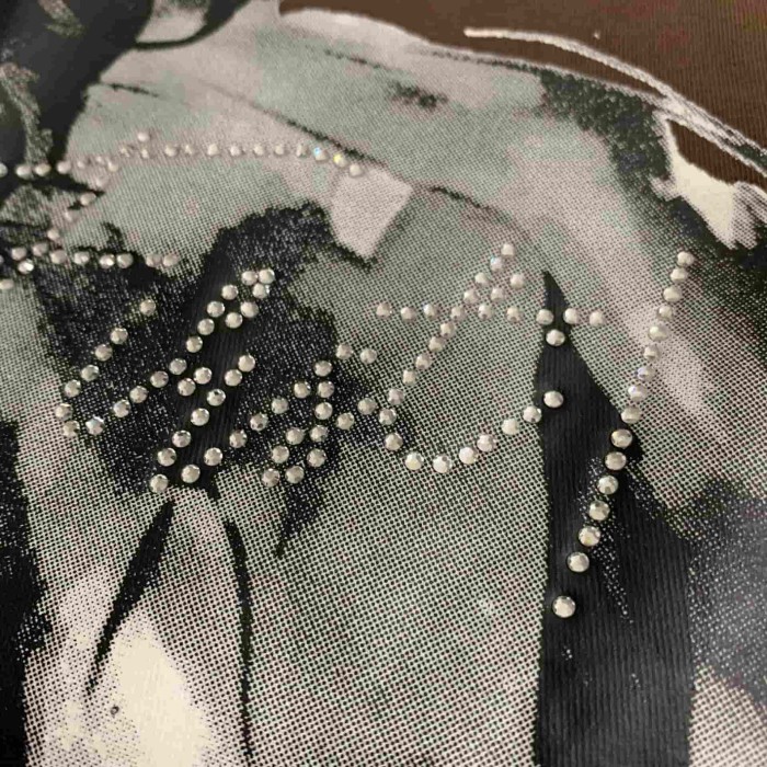 Ink Wash Thorn Jesus Rhinestone Print Washed Tee 2 colors 29069151