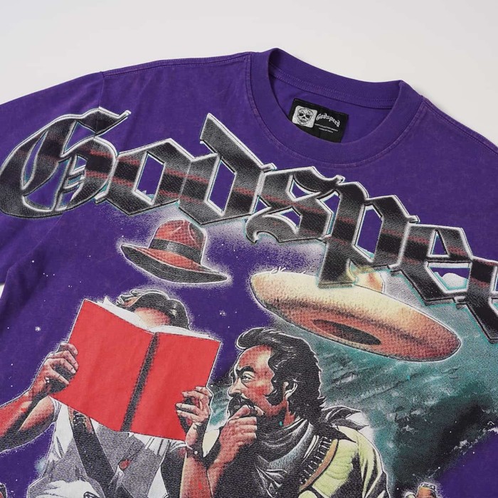 UFO Western Cowboy Hat Print Washed Tee 29098132