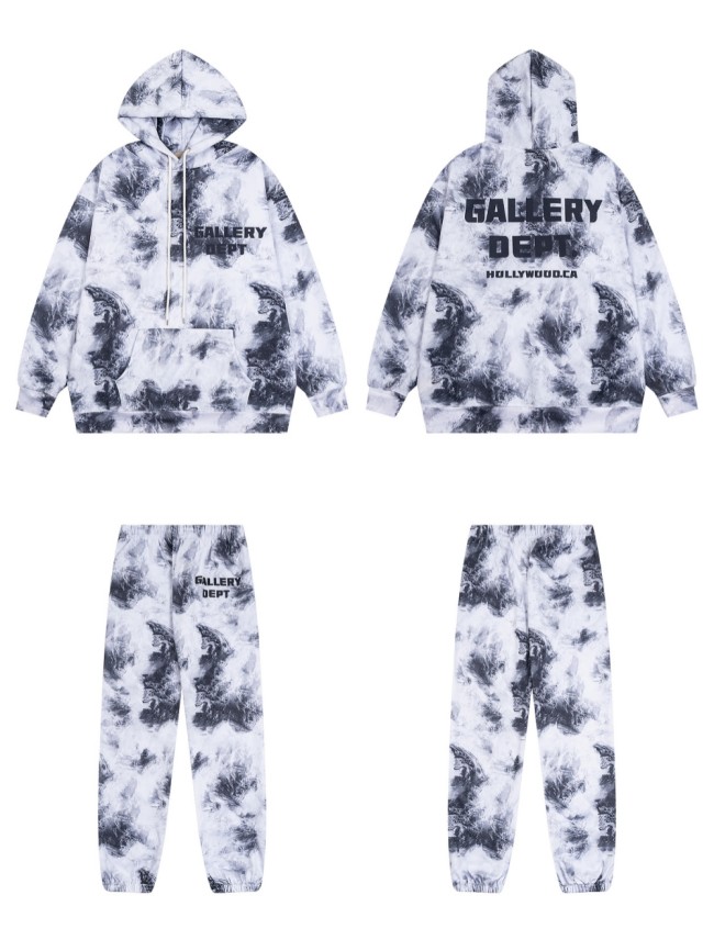 Ink Style Tie-Dye Hoodie & Pants Set