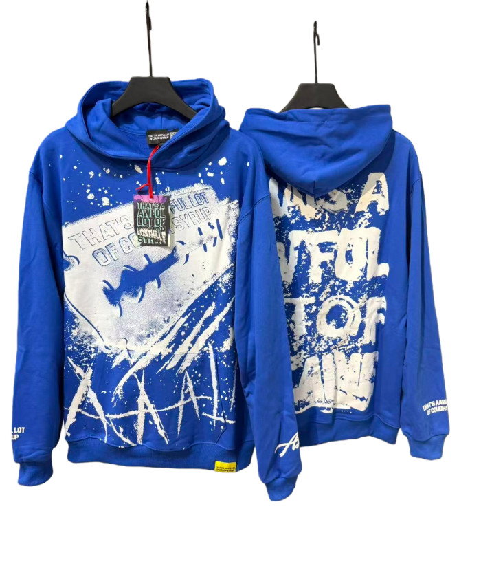 White Splatter Print Hoodie 28680616
