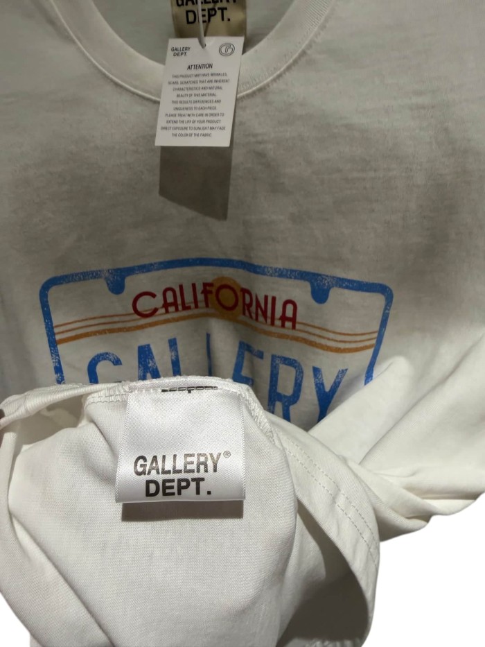 American California License Plate Print Washed Tee 29047342