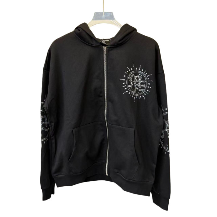 Eclipse logo rhinestone Hoodie & Pants Set 28641979