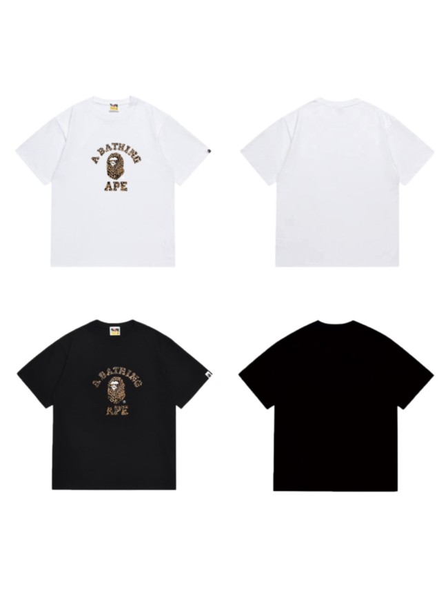 Classic Arc Slogan Leopard Print Ape Graphic T-shirt 2 colors 29053615