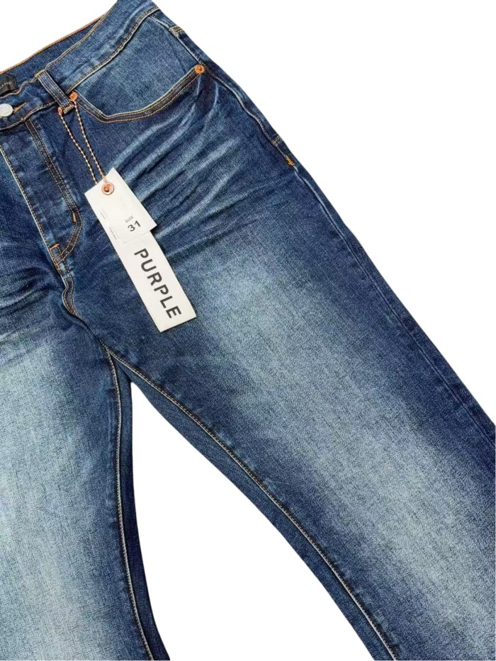 1:1 quality version Deep Blue Slightly Flared Jeans