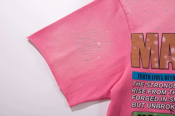 Jesus And Virgin Mary Religious Rhinestone Print Washed Tee 2 colors 29060788