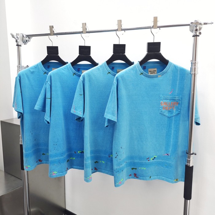 [Big & Tall for weights up to 260 lbs]1:1 quality version Hand Painted Splash Ink Pocket Tee 2 colors