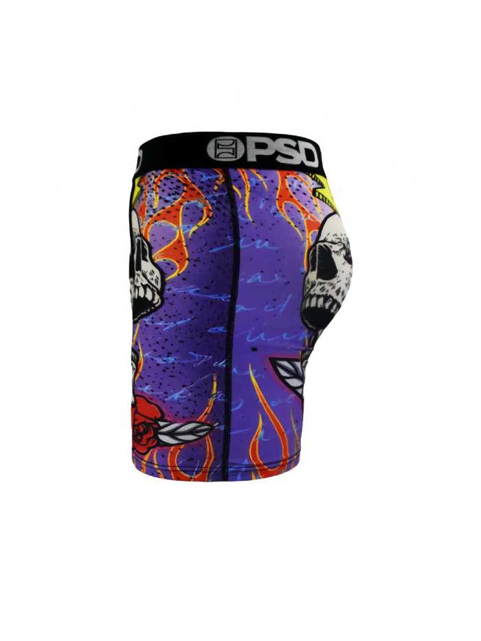 Screaming Skull Rose Print Boxer Briefs 28712039