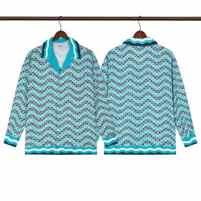 Oil Painting Texture Resort Style Printed Long Sleeve Shirt 41 colors 29105584