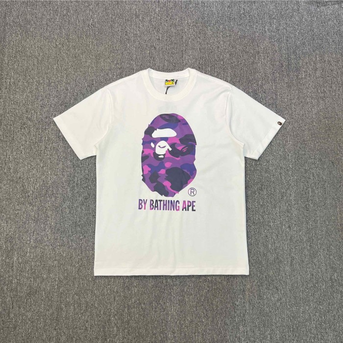 1:1 quality version Camouflage great ape head letter print tee 6 colors