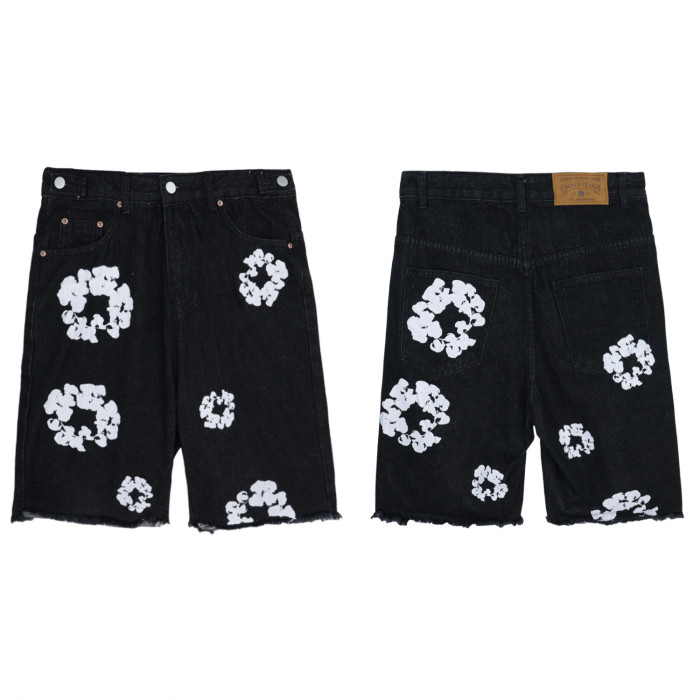 Classic Kapok Raw Edge Denim Shorts 3 colors