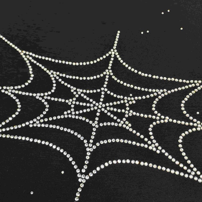 [Big & Tall for weights up to 220 lbs]1:1 quality version Cross Spider Web Rhinestone Tee 2 colors 29033212