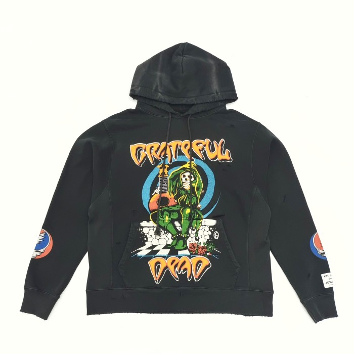 [Big & Tall for weights up to 260 lbs]1:1 quality version Alphabet Devil Print Hooded Sweatshirt