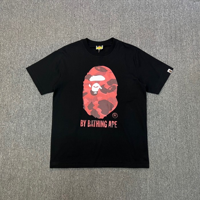 1:1 quality version Camouflage great ape head letter print tee 6 colors