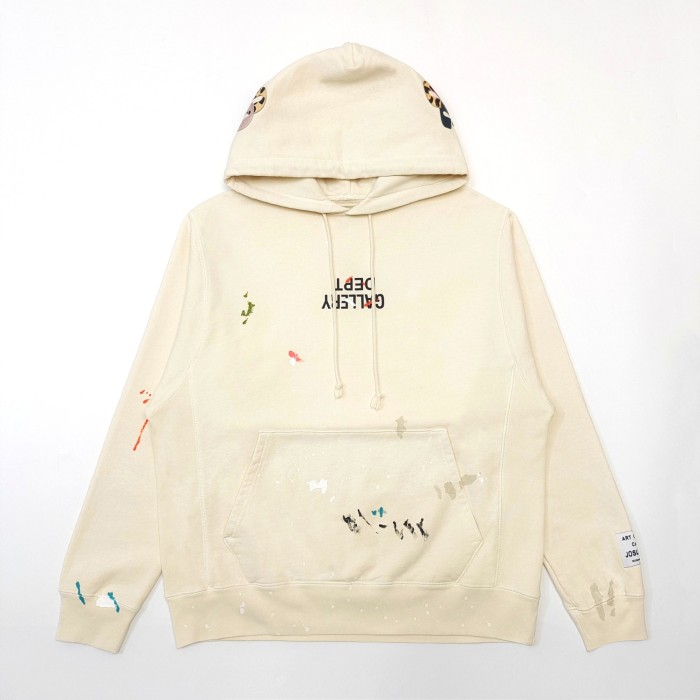 [Big & Tall for weights up to 260 lbs]1:1 quality version Splash Ink Leather G  Inverted Letter Hoodie