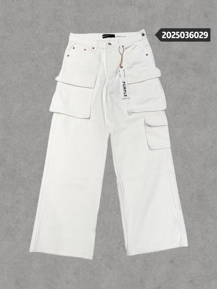 1:1 quality version 28000250 Pure White Wide Leg Jeans