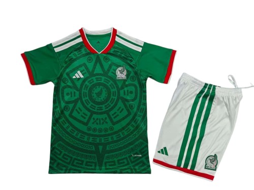 2026/2027 Green Eagle Mexico Home Jersey Set for Kids 29030347