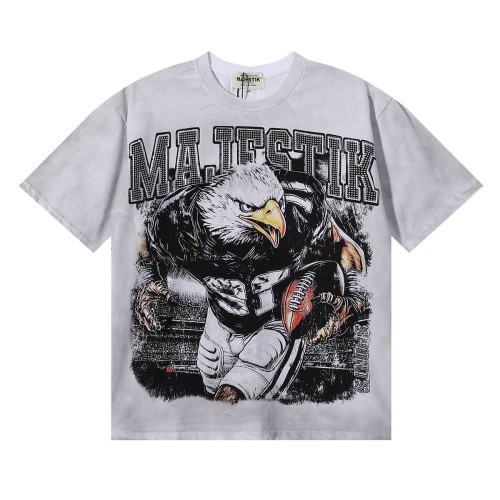 Eagle Rugby Player Hotfix Rhinestone Print Washed Tee 28874483