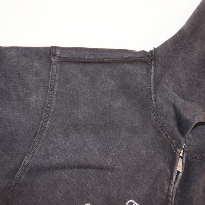 Rhinestone Logo Washed Version Zipper Hoodie 2 colors 28705411