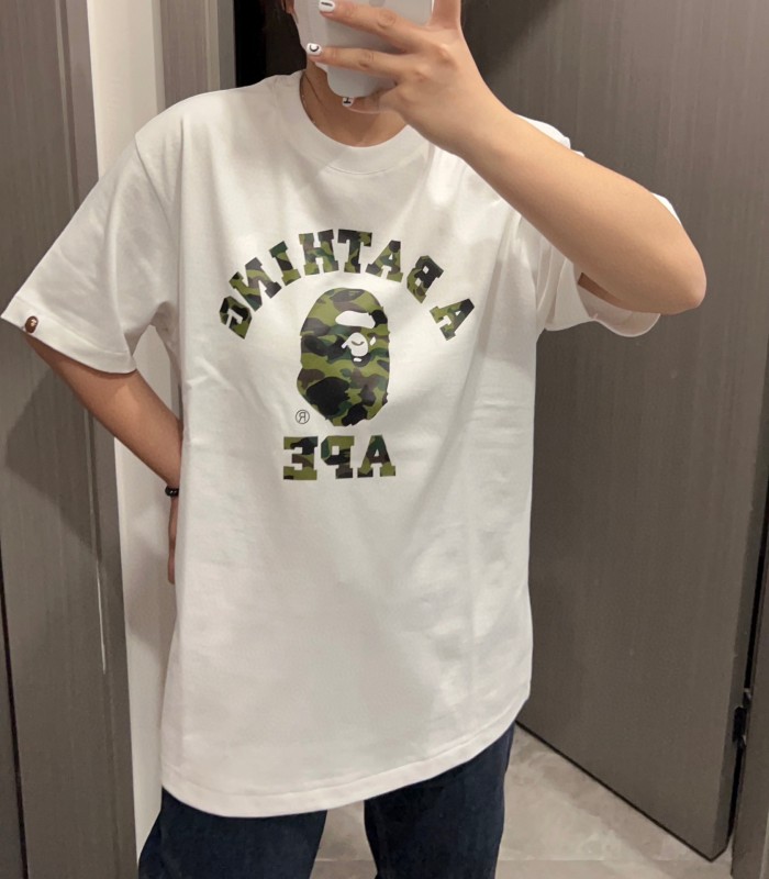 1:1 quality version Camouflage Letter Logo Print Short Sleeve Tee 4 styles