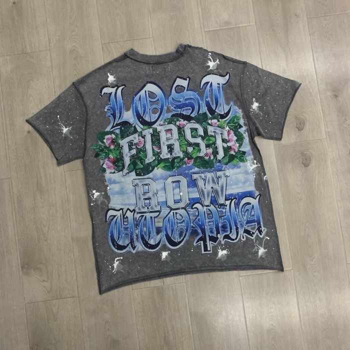 Cyber Terminator Rhinestone Print Washed Tee 29054096