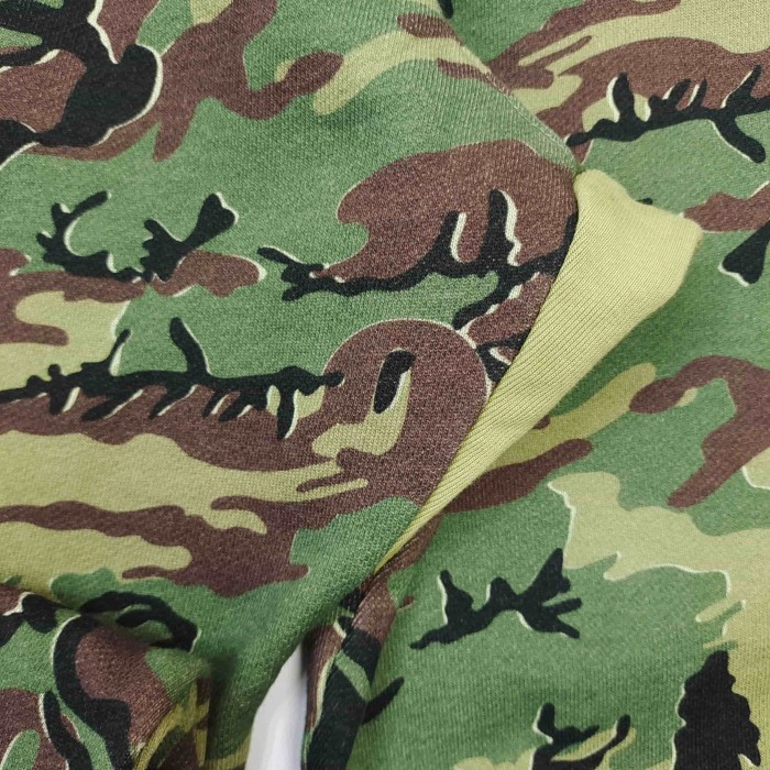 [Big & Tall for weights up to 260 lbs]1:1 quality versionGreen Camouflage Orange French Print Hoodie & Pants Set 28749365