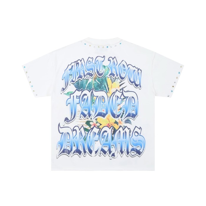 Floral Sculpture Rhinestone Print Tee 29054095
