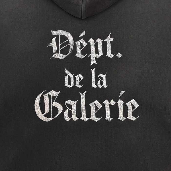 [Big & Tall for weights up to 260 lbs]1:1 quality version Gothic White Letter Washed Black Hoodie 28760682