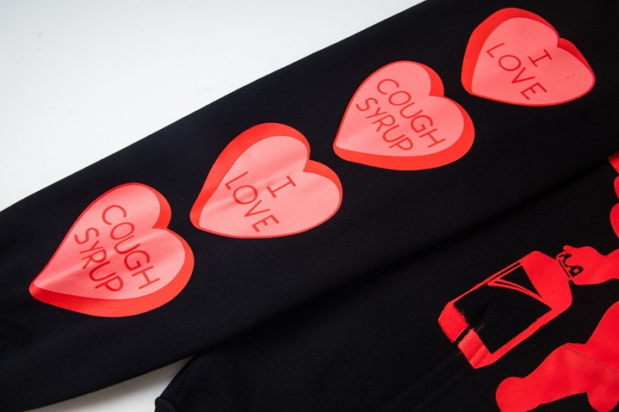 Love Cupid Print Zipper Hoodie 29035412