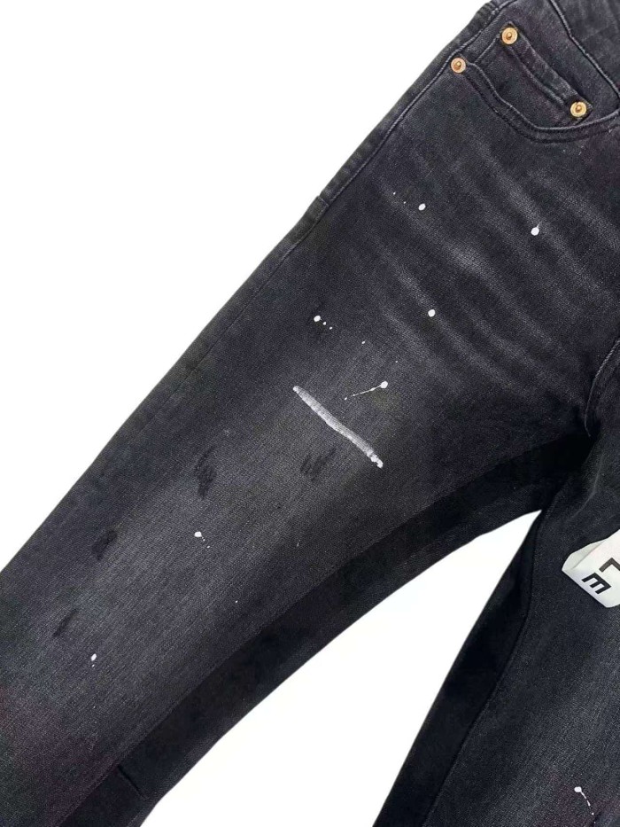 1:1 quality version Dark Misty Vintage Ink Splatter Flared Jeans 29080662