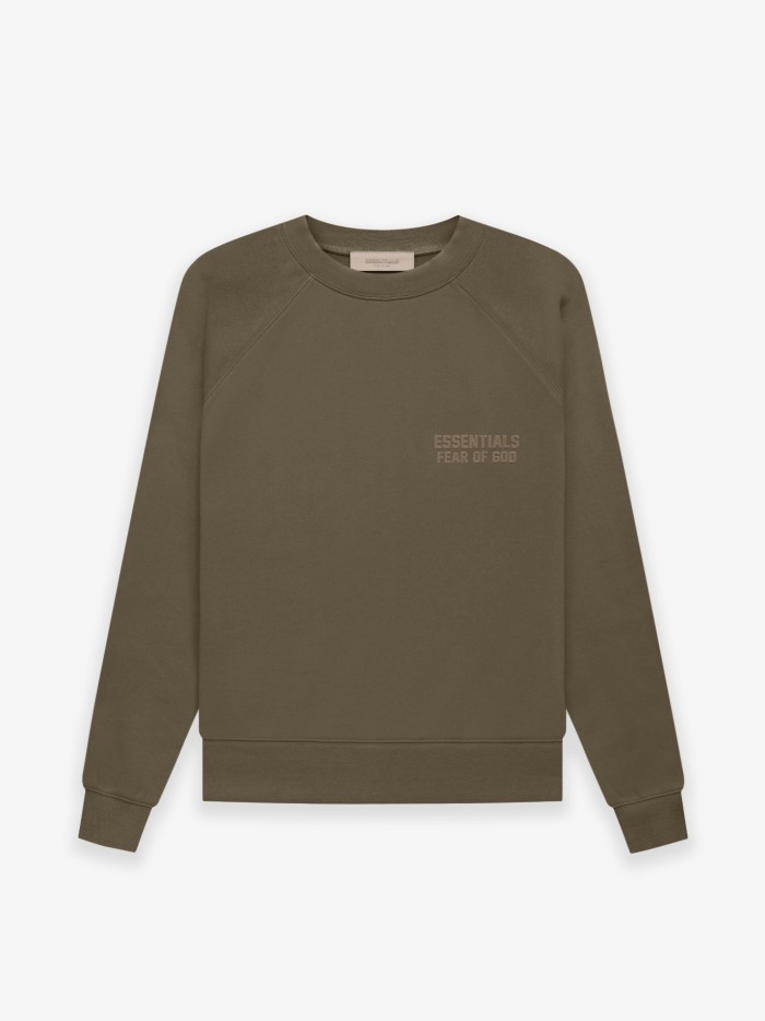 [buy more save more][Big & Tall for weights up to 220 lbs]1:1 quality version Cubic Double Flocked Letter LOGO Crew Neck Sweatshirt 6 colors