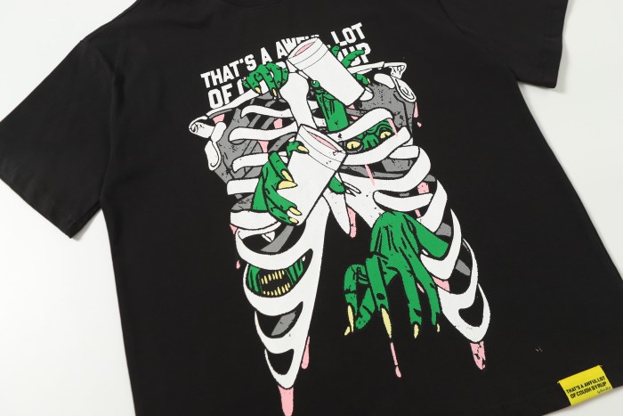 Green Monster Skeleton Print Tee 28694037