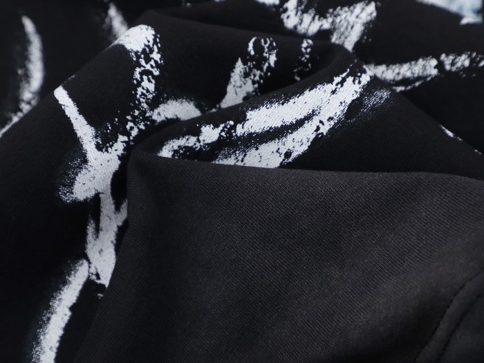 Ghost Flame Skull Print Washed Version Tee 28748596