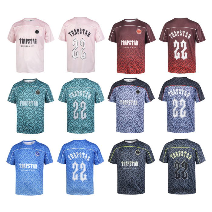 Oversized Trapstar Inspired Teal Camo Number 22 Graphic Jersey T-Shirt 6 colors 29080077
