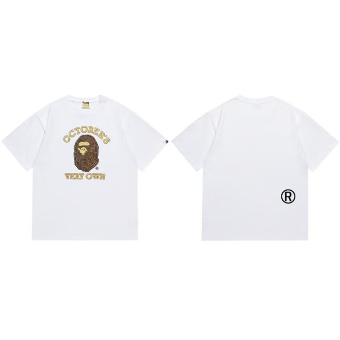 Digital Badge Cartoon Pattern Printed Ape Head Tee 16 colors