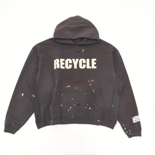[Big & Tall for weights up to 260 lbs]1:1 quality version Pulled Hair Large Letter Print Hooded