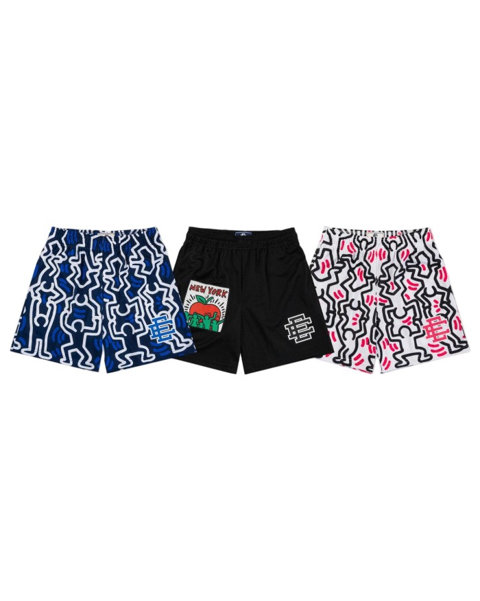 1:1 quality version Art Graffiti Co-Branded Print Mesh Shorts 3 colors 28969518
