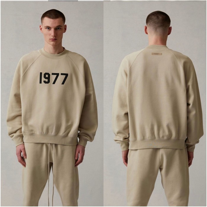 [Big & Tall for weights up to 220 lbs]1:1 quality version 3D Flocked 1977 Digital Crewneck Pullover Sweatshirt 4 colors 28491693