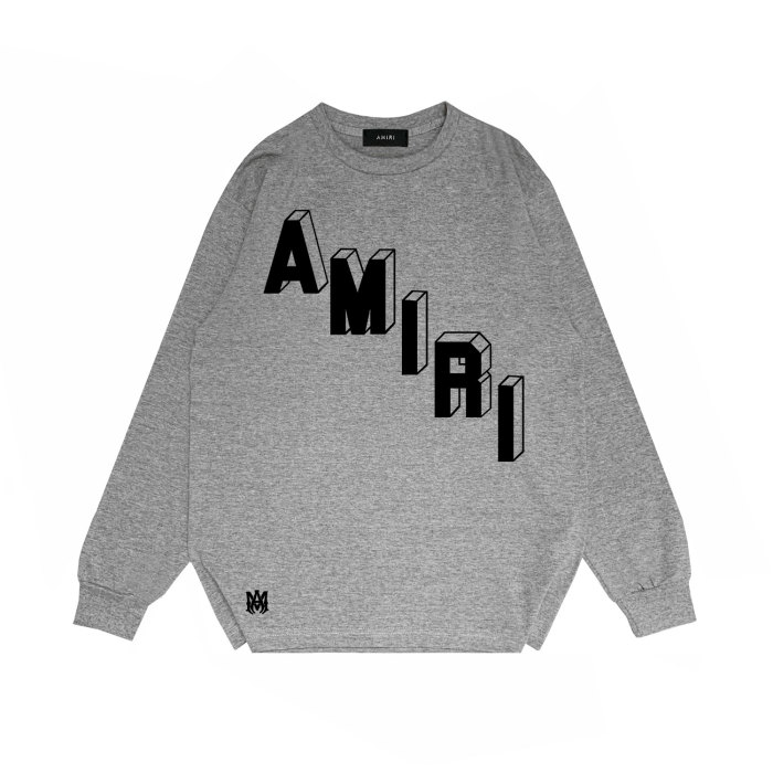 Stereo Alphanumeric Print Long Sleeve T-Shirt 25 colors