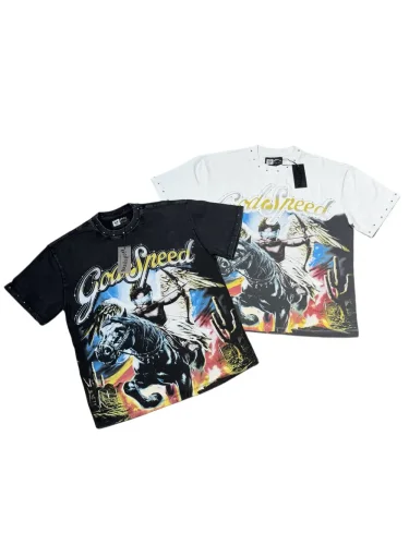Blindfolded Cupid Angel Pegasus Western Desert Rhinestone T-shirt 2 colors 29053385