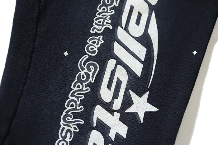 Full Star Creative Letter Logo Washed Version Hoodie & Pants Set 2 colors