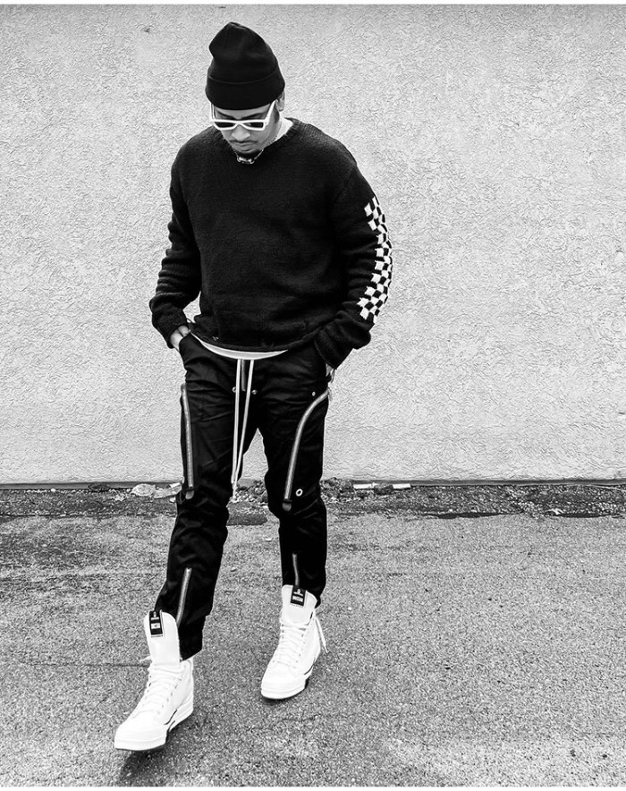1:1 quality version Multi-Zipper Large Pocket Biker Drawstring pants