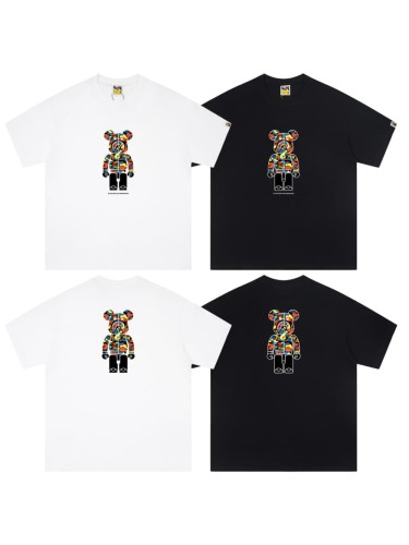 Colorful zipper bear print short-sleeve T-shirt 2 colors 29052714