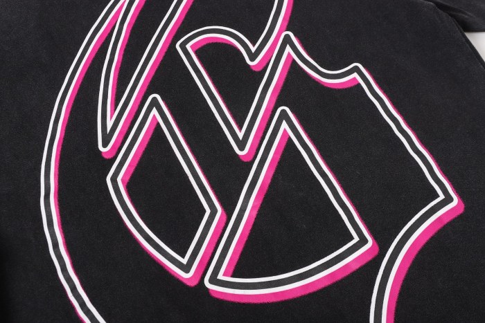 Vintage cyber alien civilization neon G logo vintage washed print T-shirt 29052459