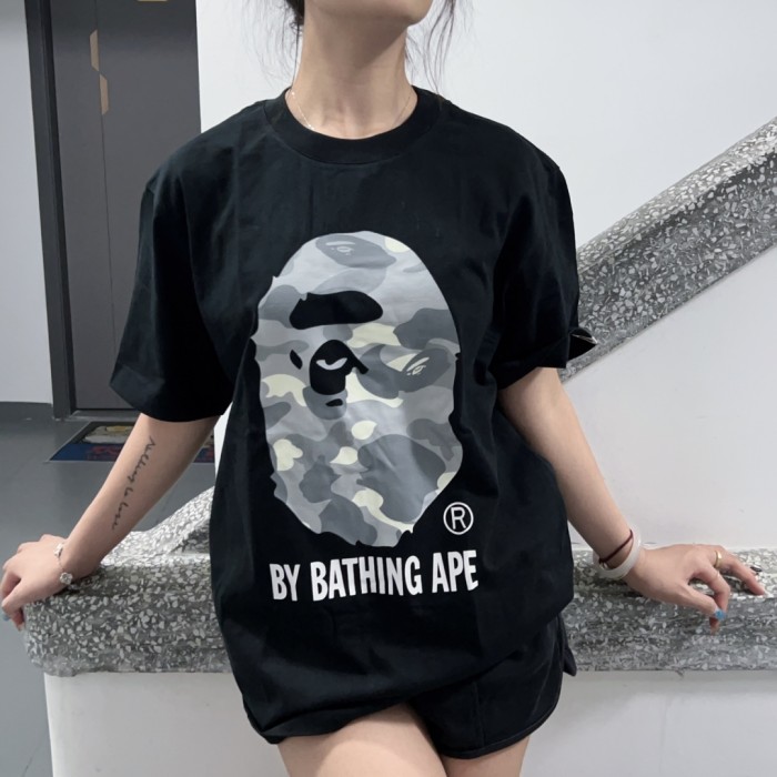 1:1 quality version Glow-in-the-Dark Camouflage Big Ape Head Print Tee 4 colors