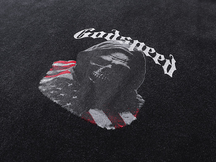 National flag Reaper vintage washed double-sided printed short-sleeved T-shirt 29044589