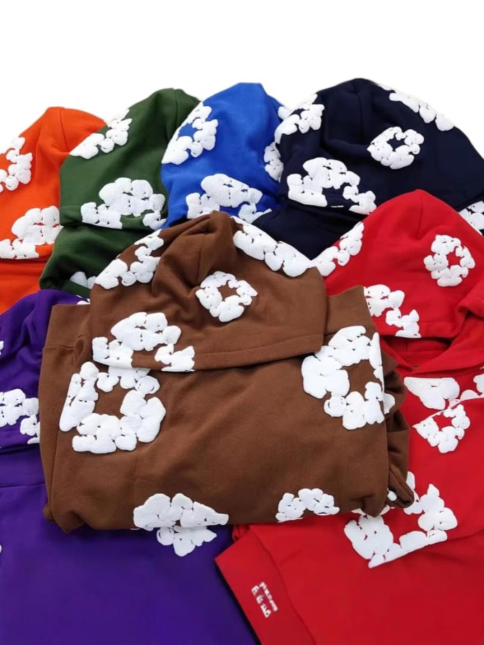 Kapok Foam Print Hoodie & Pants Set for Kids 5 colors
