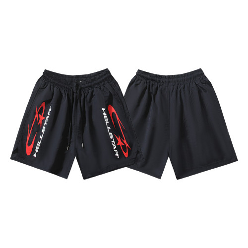 Red Star Thorn Wreath Print Woven Beach Shorts 29043457